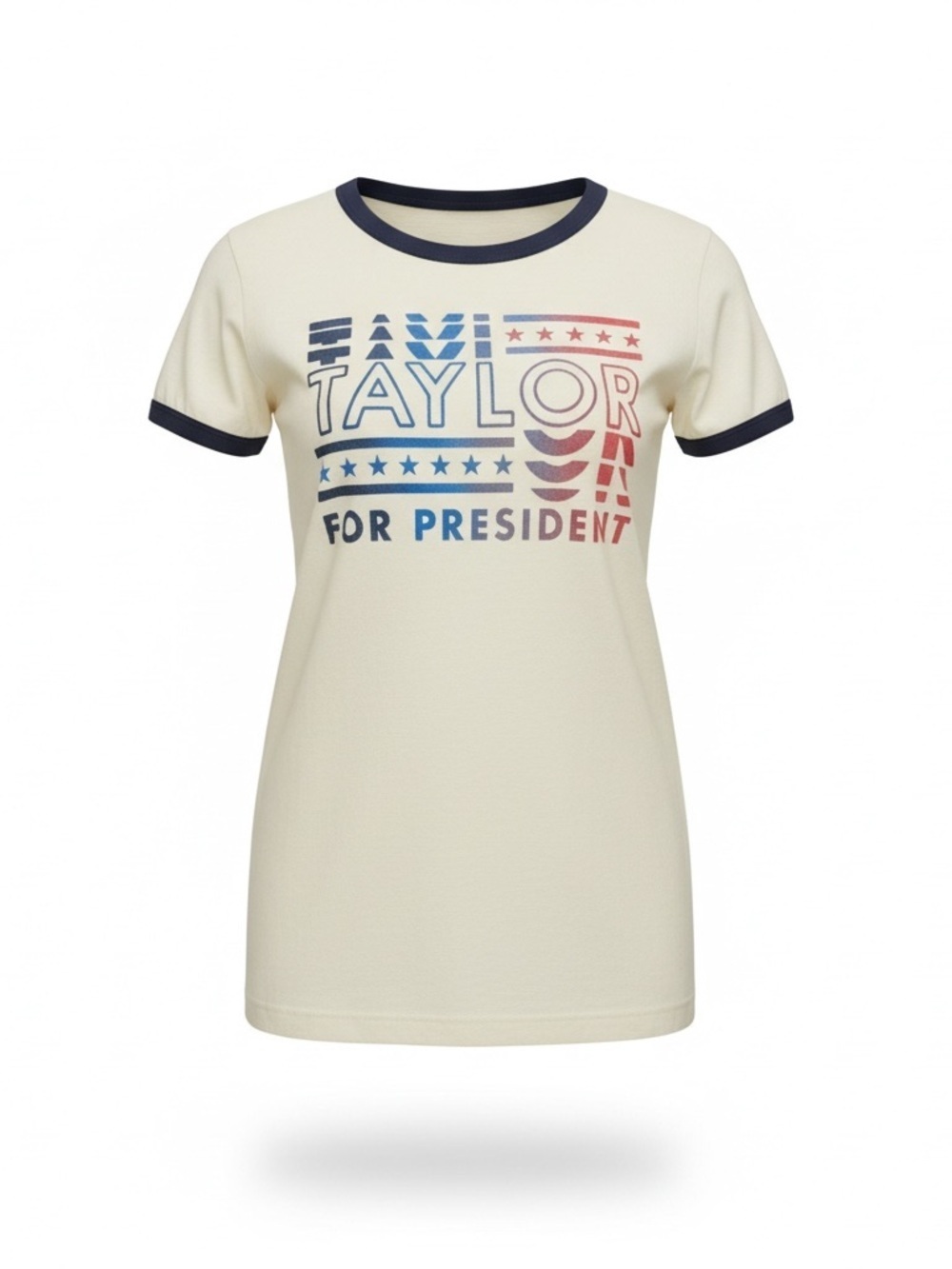Taylor Swift “Taylor for President” Graphic Ringer Tee – Size M |
